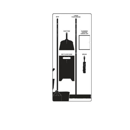 Accuform Clean & Mop Store-Boards Combo Kit, PSB709WTBK PSB709WTBK